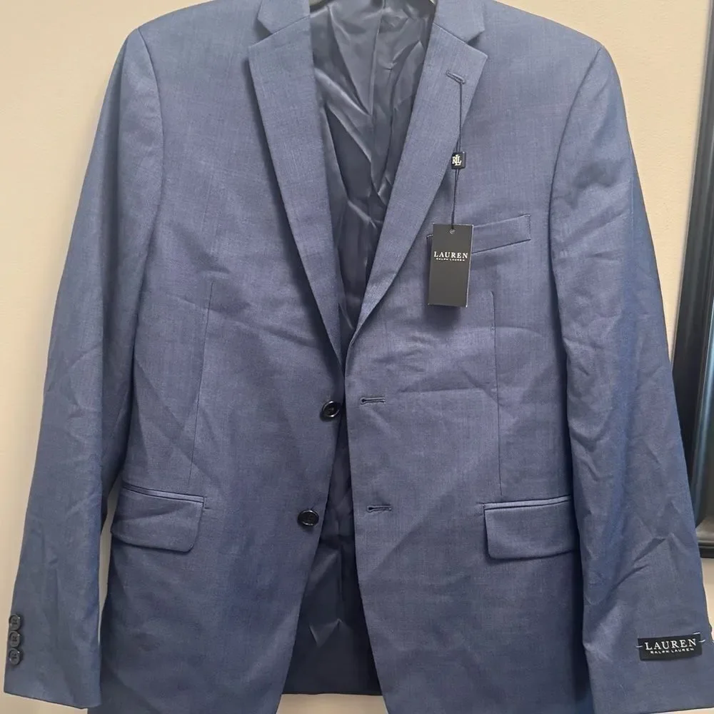 Lauren Ralph Lauren Big Boys Plaid Sport Coat - Navy, jacket suit 16R